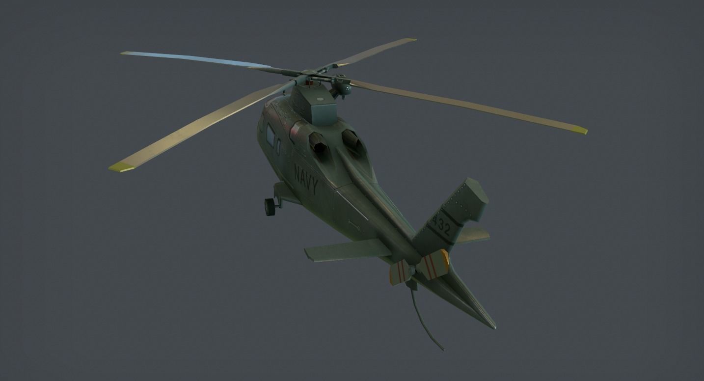 Agusta AW-109 Low-poly 3D model_2