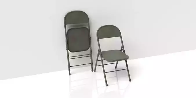 Folding Chair Low-poly 3D model