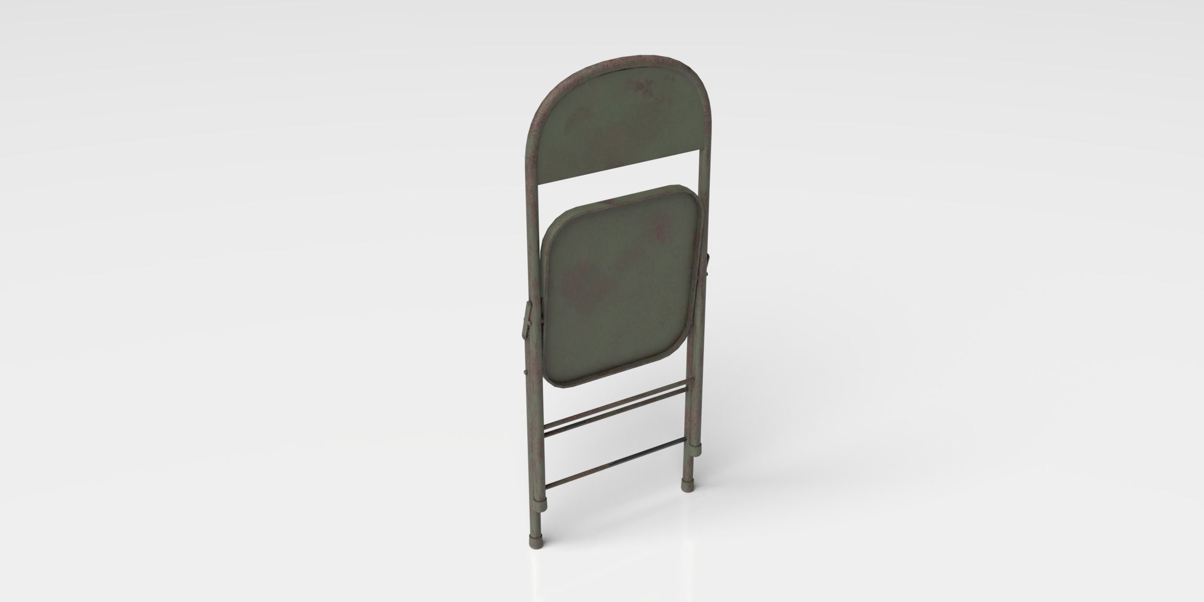 Folding Chair Low-poly 3D model_5