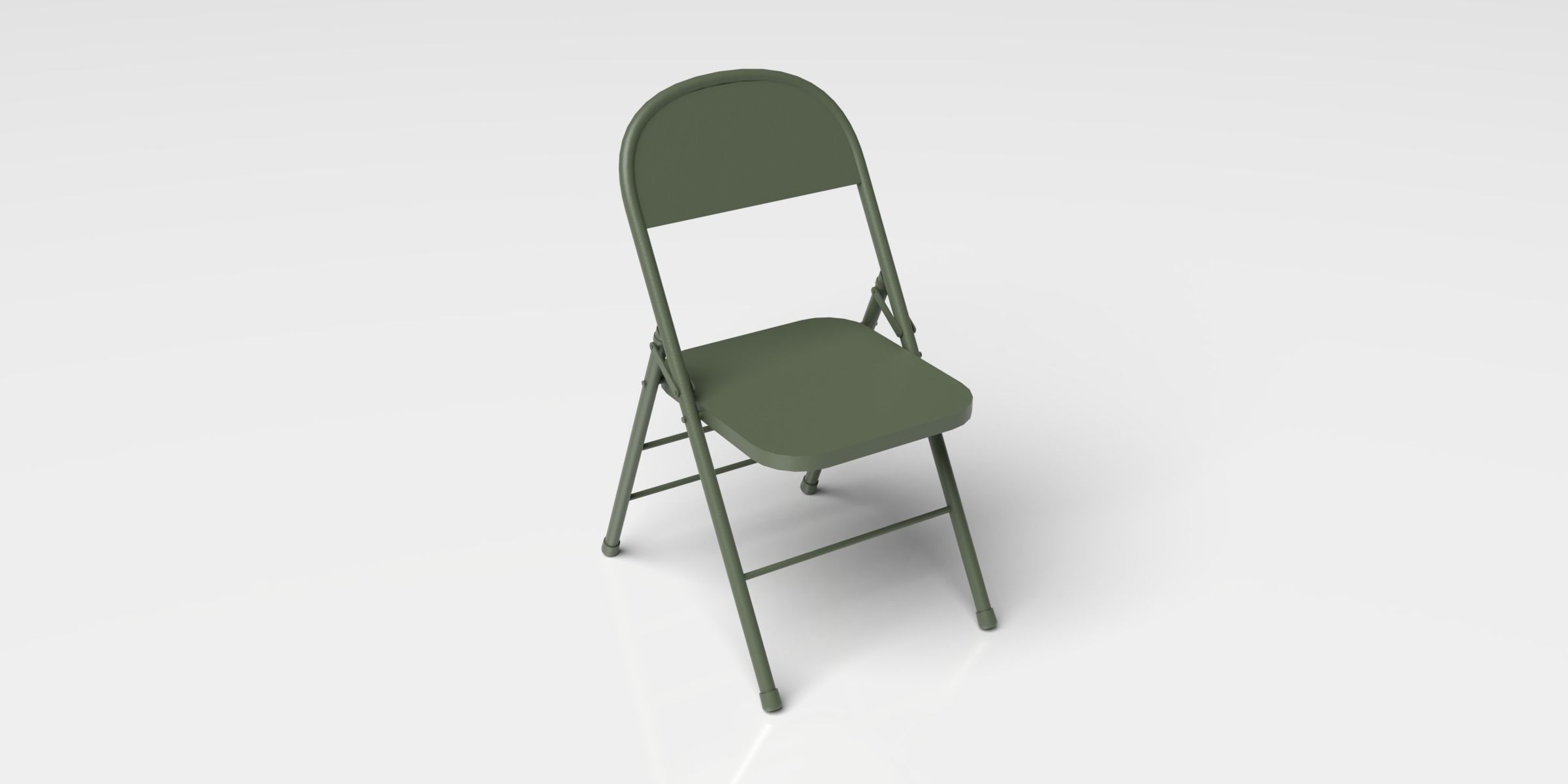 Folding Chair Low-poly 3D model_2