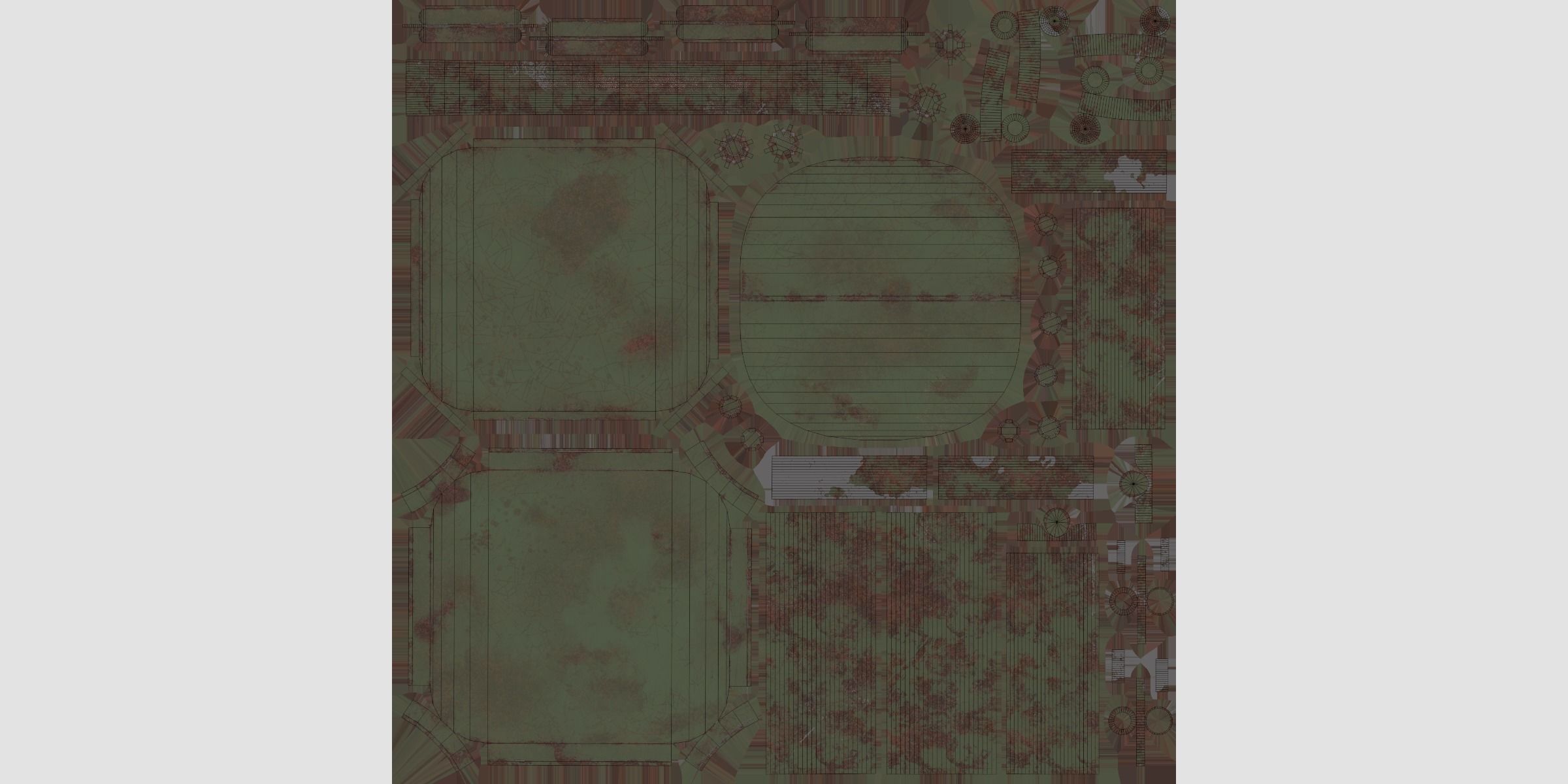 Folding Chair Low-poly 3D model_8