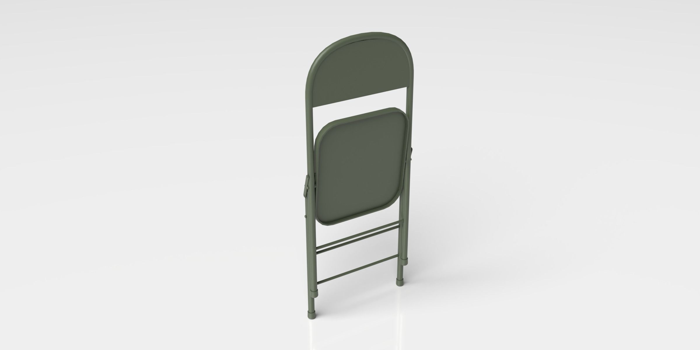 Folding Chair Low-poly 3D model_3