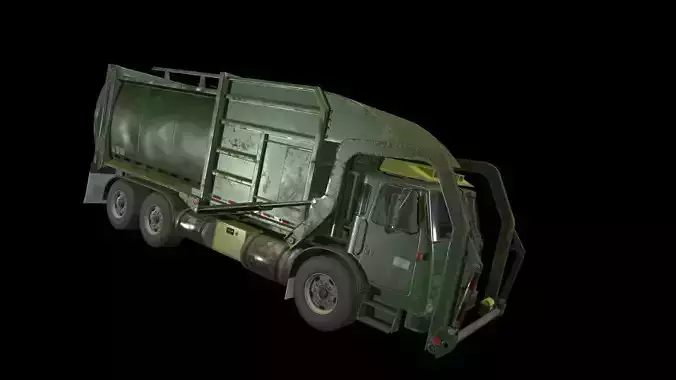Garbage Truck  Low-poly 3D model