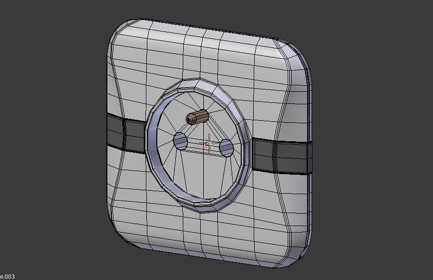 electric outlet 2 Low-poly 3D model_1