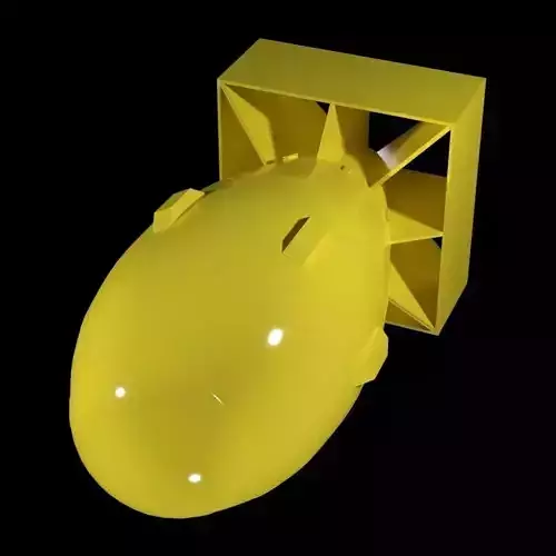 Nuclear bomb Free low-poly 3D model