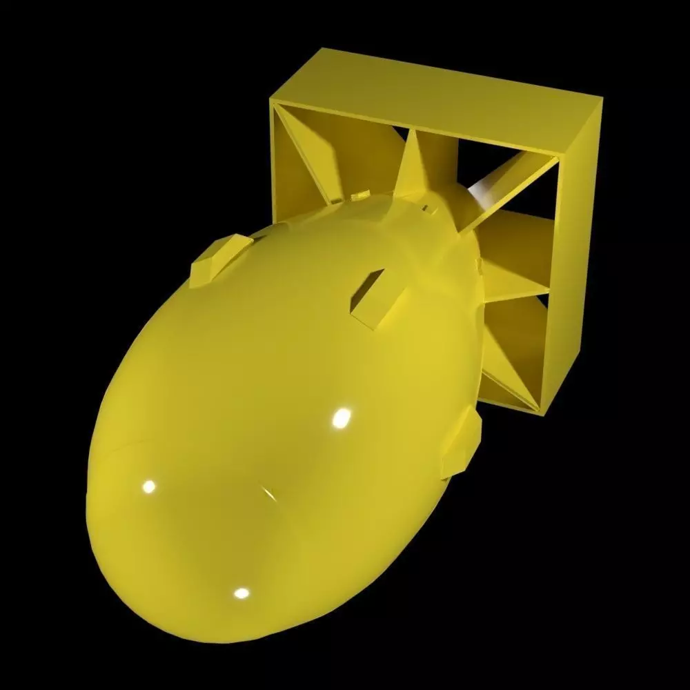 Nuclear bomb Free low-poly 3D model