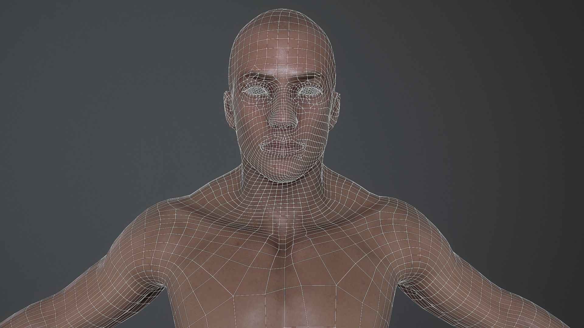 Male 3d model Low polly and high polly  Low-poly 3D model_6