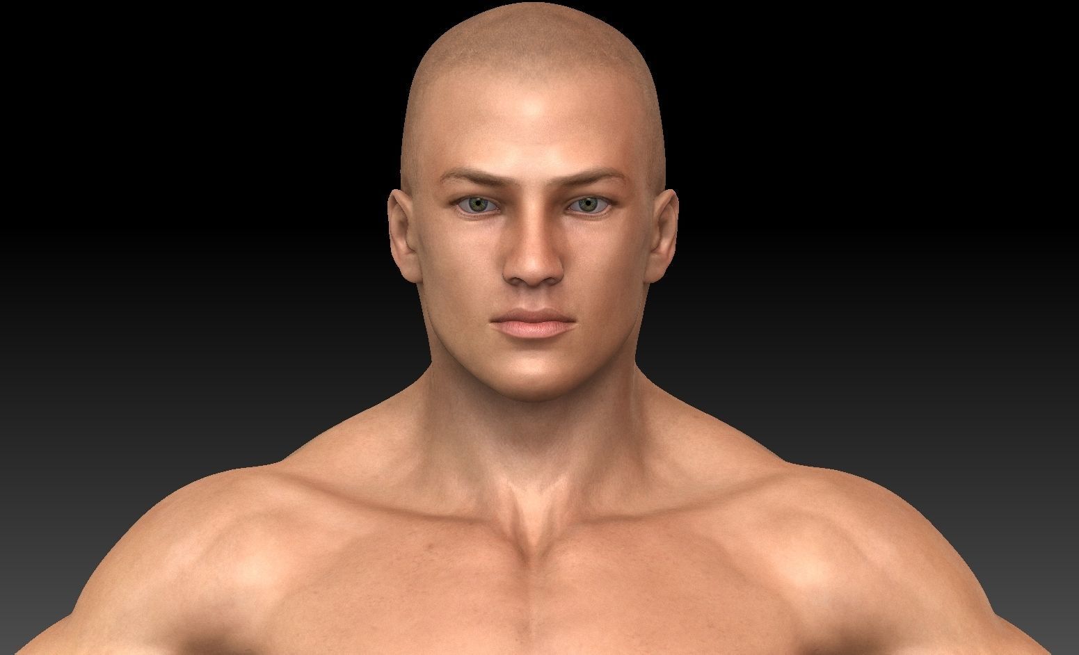 Male 3d model Low polly and high polly  Low-poly 3D model_1