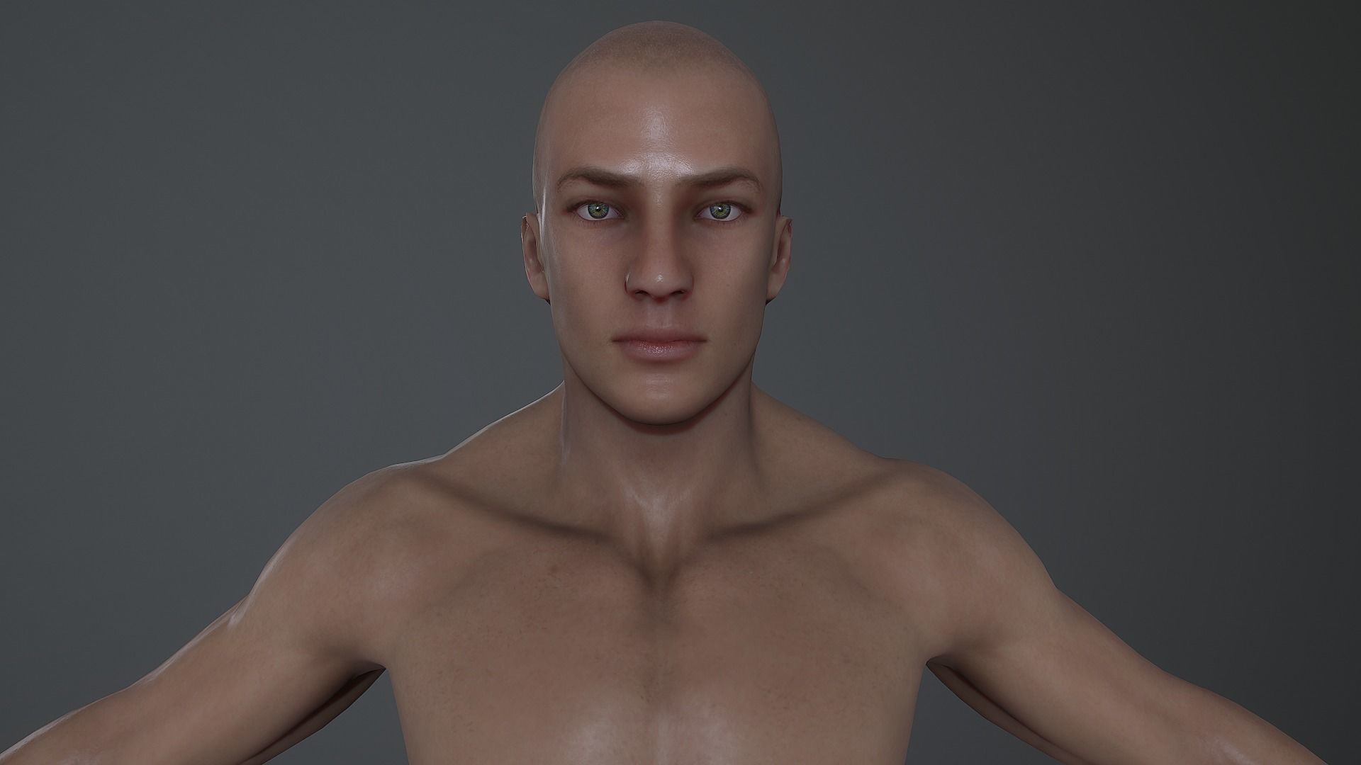 Male 3d model Low polly and high polly  Low-poly 3D model_4