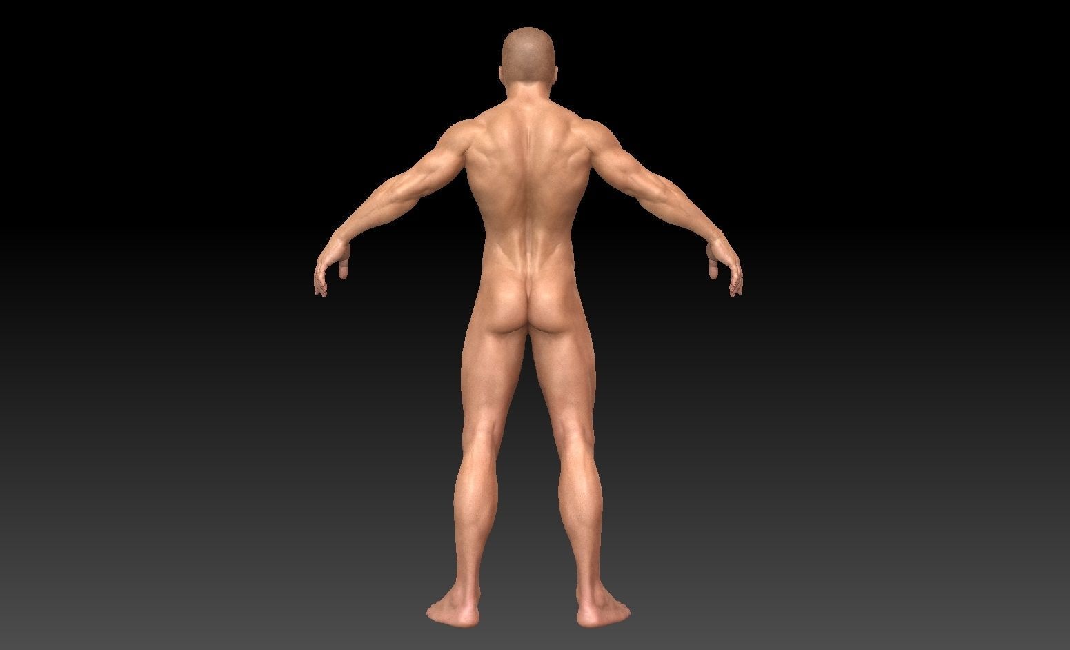 Male 3d model Low polly and high polly  Low-poly 3D model_7