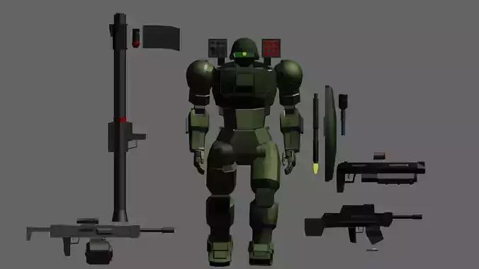 Mecha Mobile Suit-Krieger 