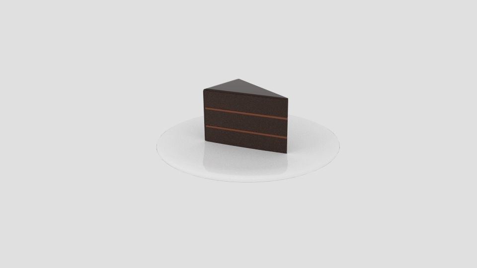  Layer Chocolate Cake  3D model_2