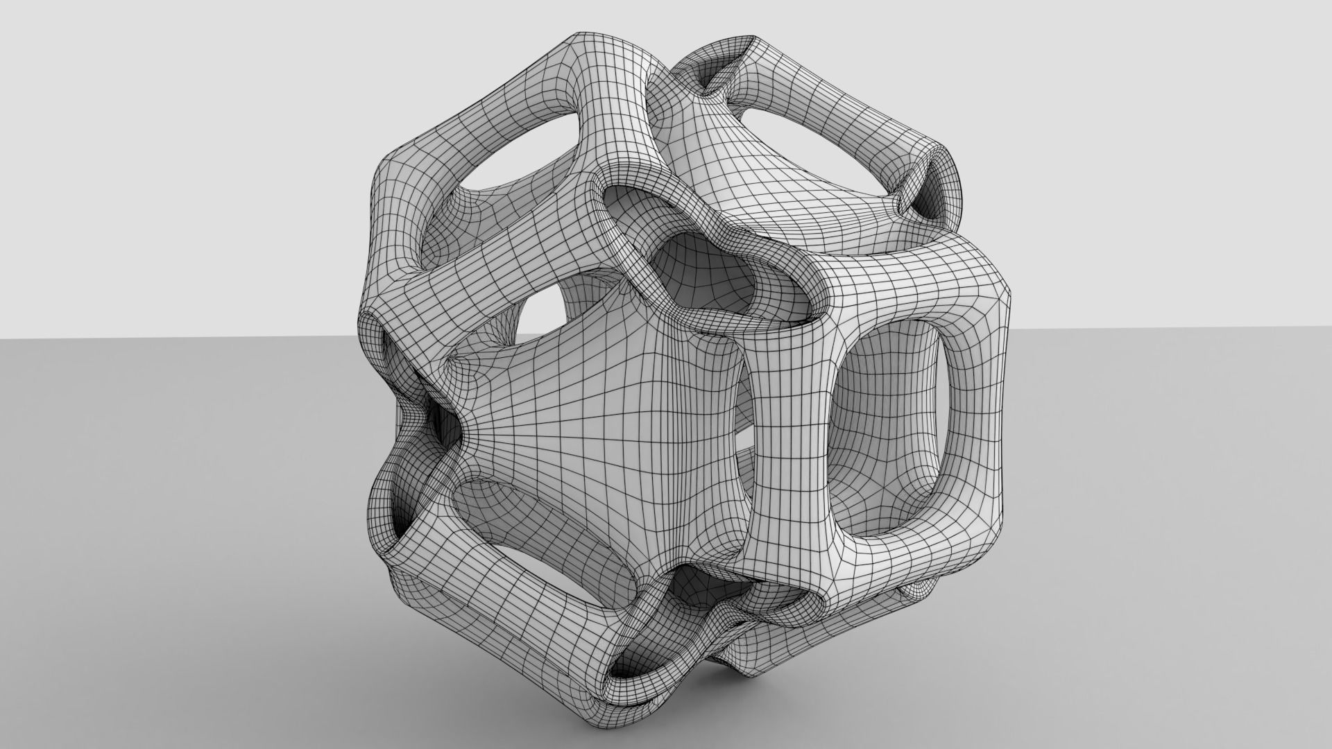 cubic gyroid 3D print model_7