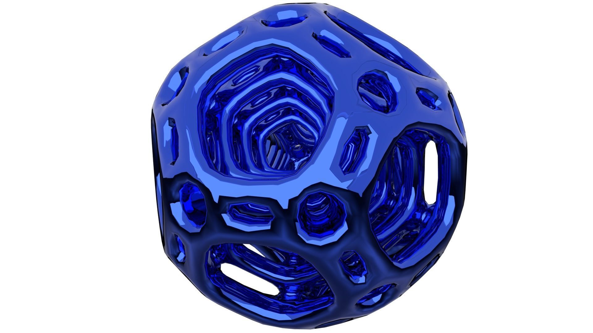Dedecohedron bead 3D print model_1