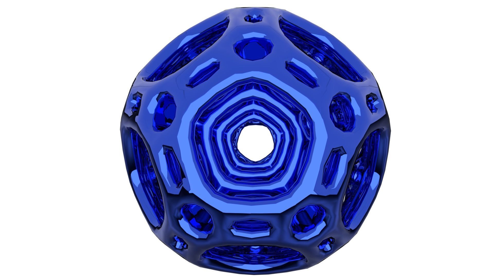 Dedecohedron bead 3D print model_2