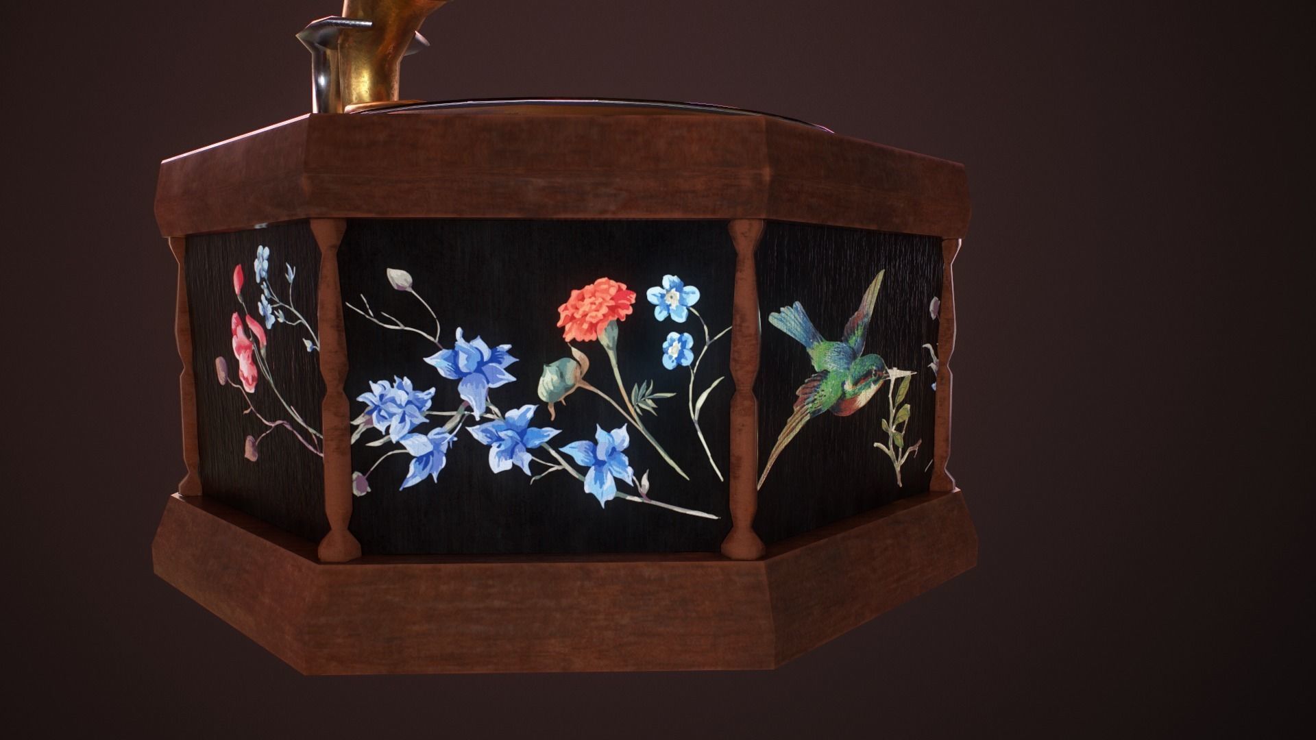 Gramophone Low-poly 3D model_3