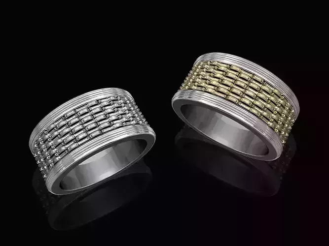 Textured band ring