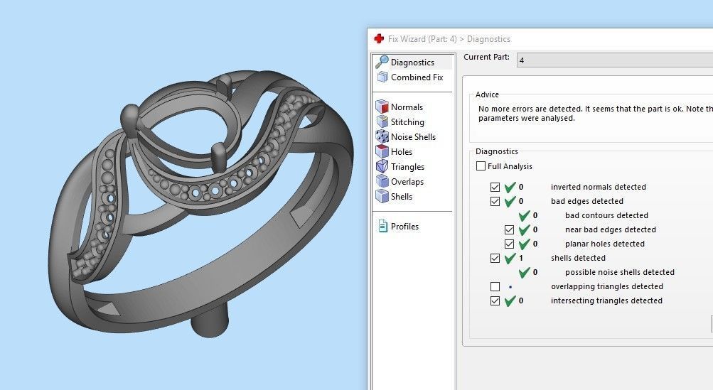 Women ring sapphire and diamonds 3dm stl 3D print model 3D print model_27