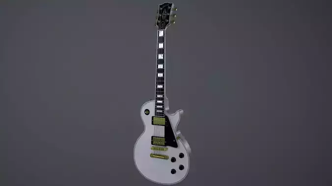 Gibson Les Paul Custom Electric Guitar Low-poly 3D model