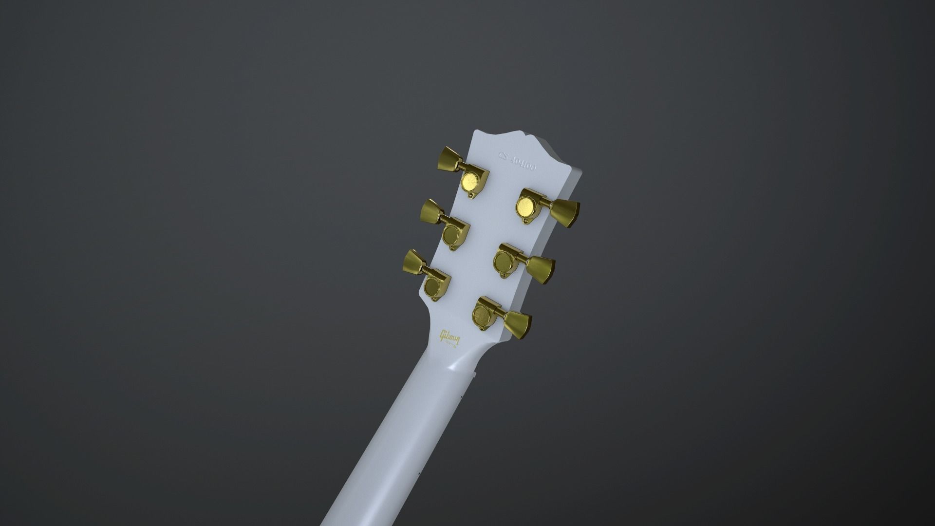 Gibson Les Paul Custom Electric Guitar Low-poly 3D model_7