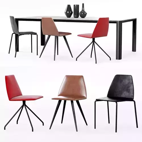 Sovet Italia Sila Chairs and Kodo Table