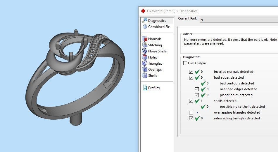 Women Ring sapphire and diamonds 3dm stl 3D print model 3D print model_42