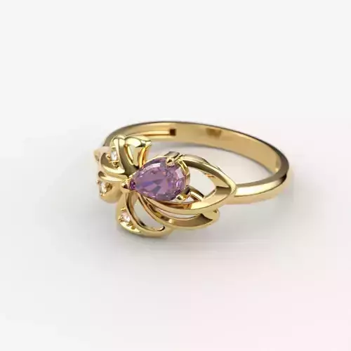 Women Ring with gems and diamonds 3dm stl 3D print model 3D print model Women Ring with gems and diamonds 3dm stl 3D print model 3D print model