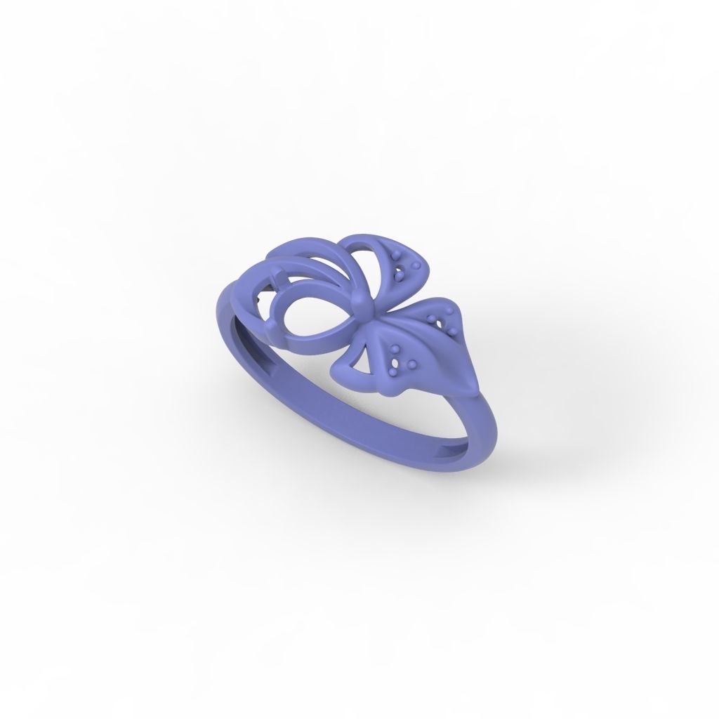 Women Ring with gems and diamonds 3dm stl 3D print model 3D print model_26