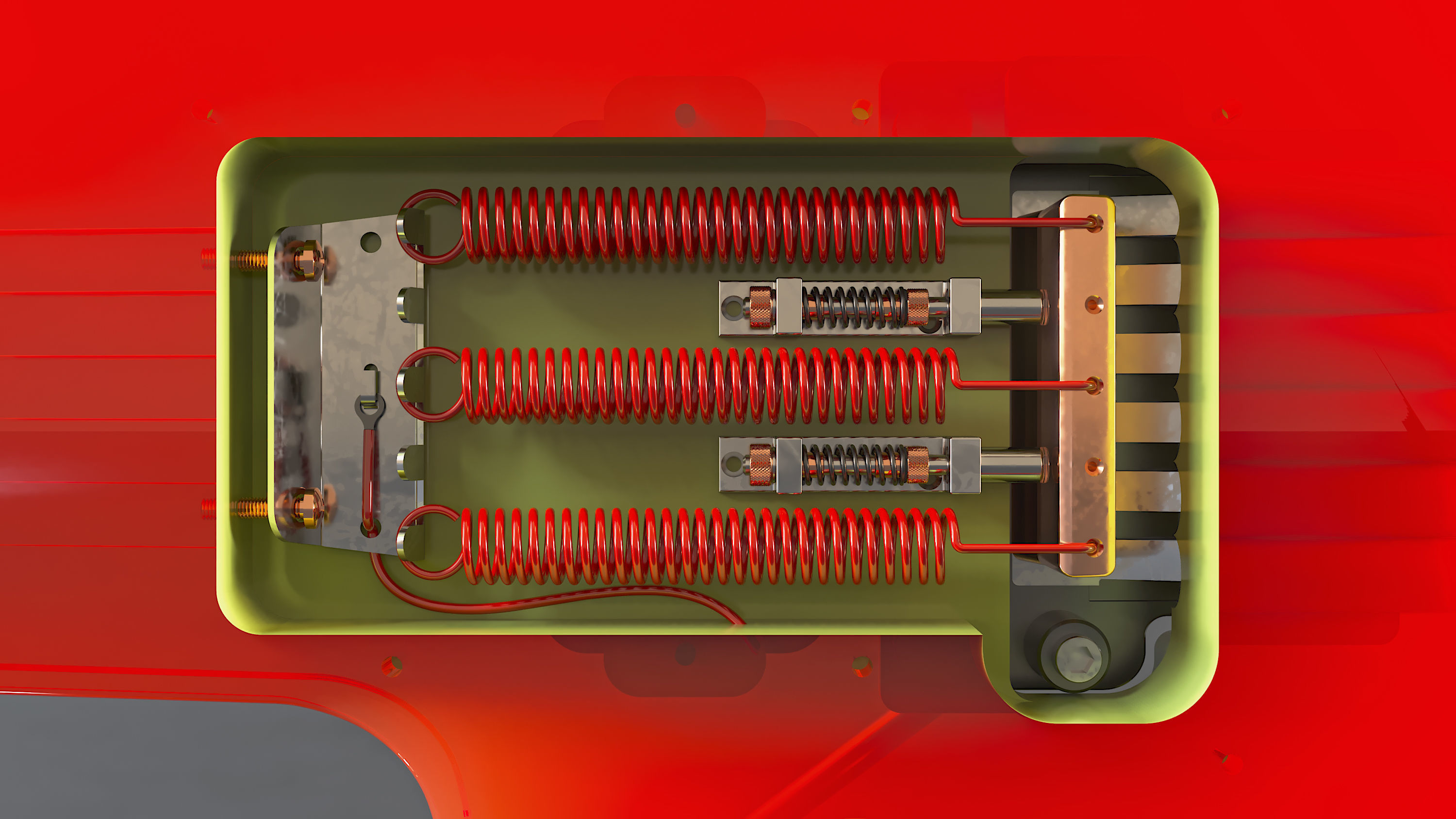 Ibanez Steve Vai 1987 Flame High Poly 3D model_2