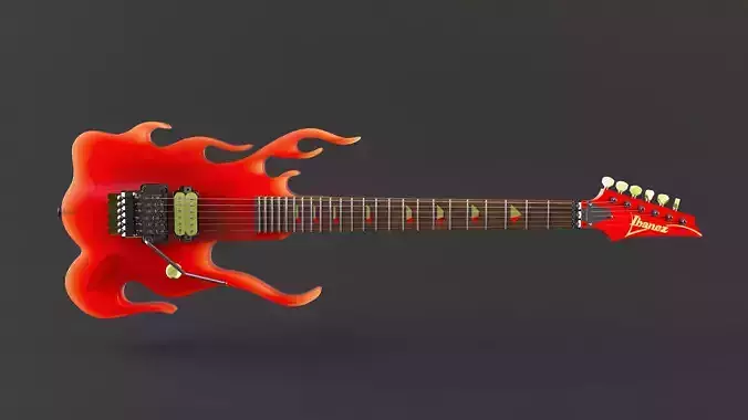 Ibanez Steve Vai 1987 Flame High Poly