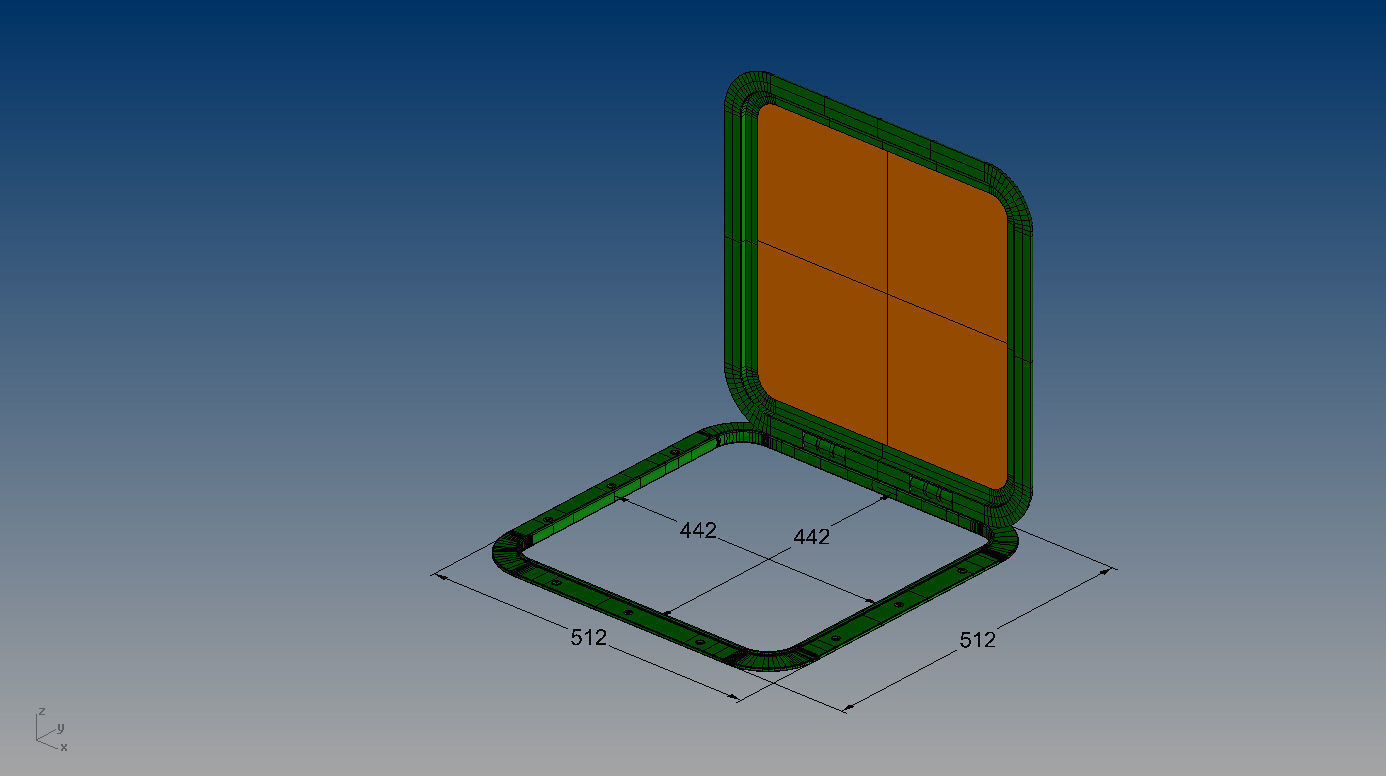 Nurbs Typical Hatch 3D model_8