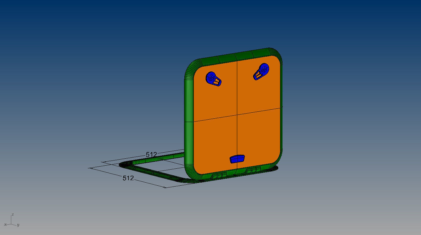 Nurbs Typical Hatch 3D model_9