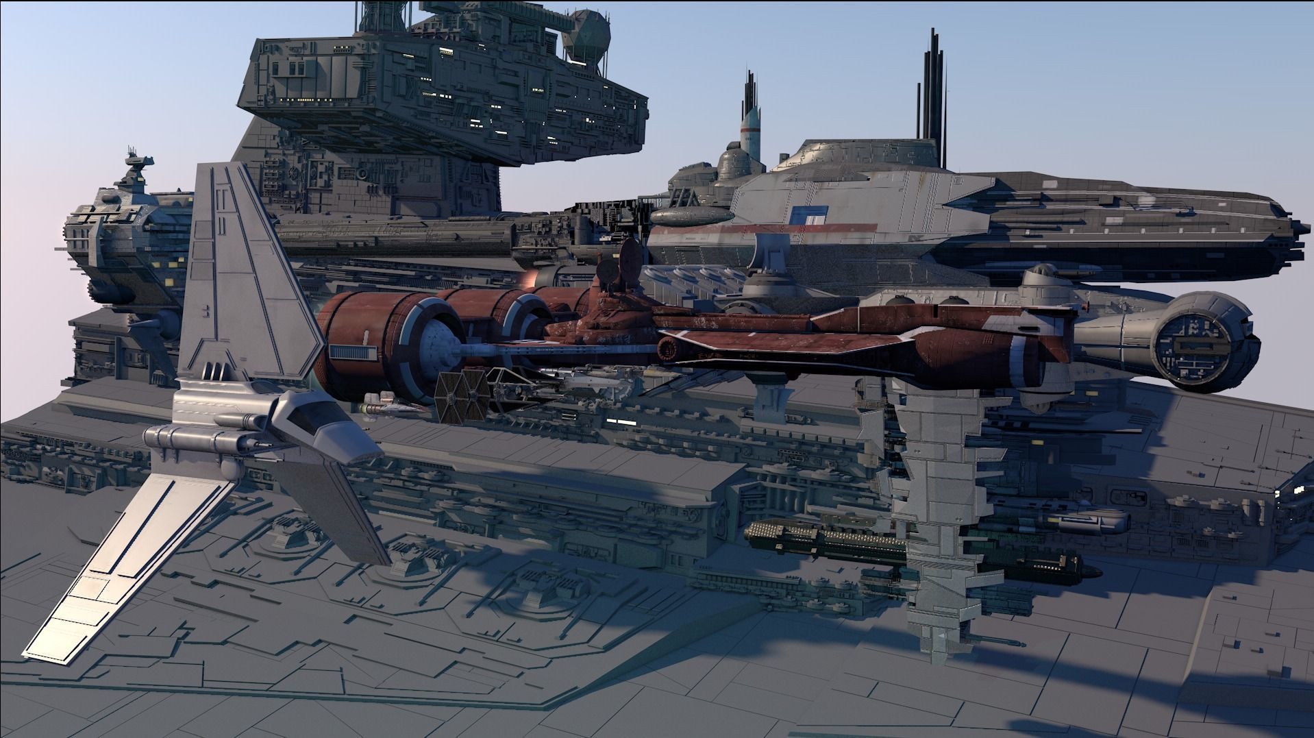 STAR WARS SUPER PACK 10 SHIPS 3D model_5