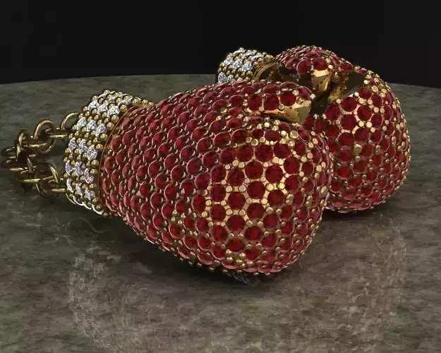Diamond Boxing Gloves 3D print model