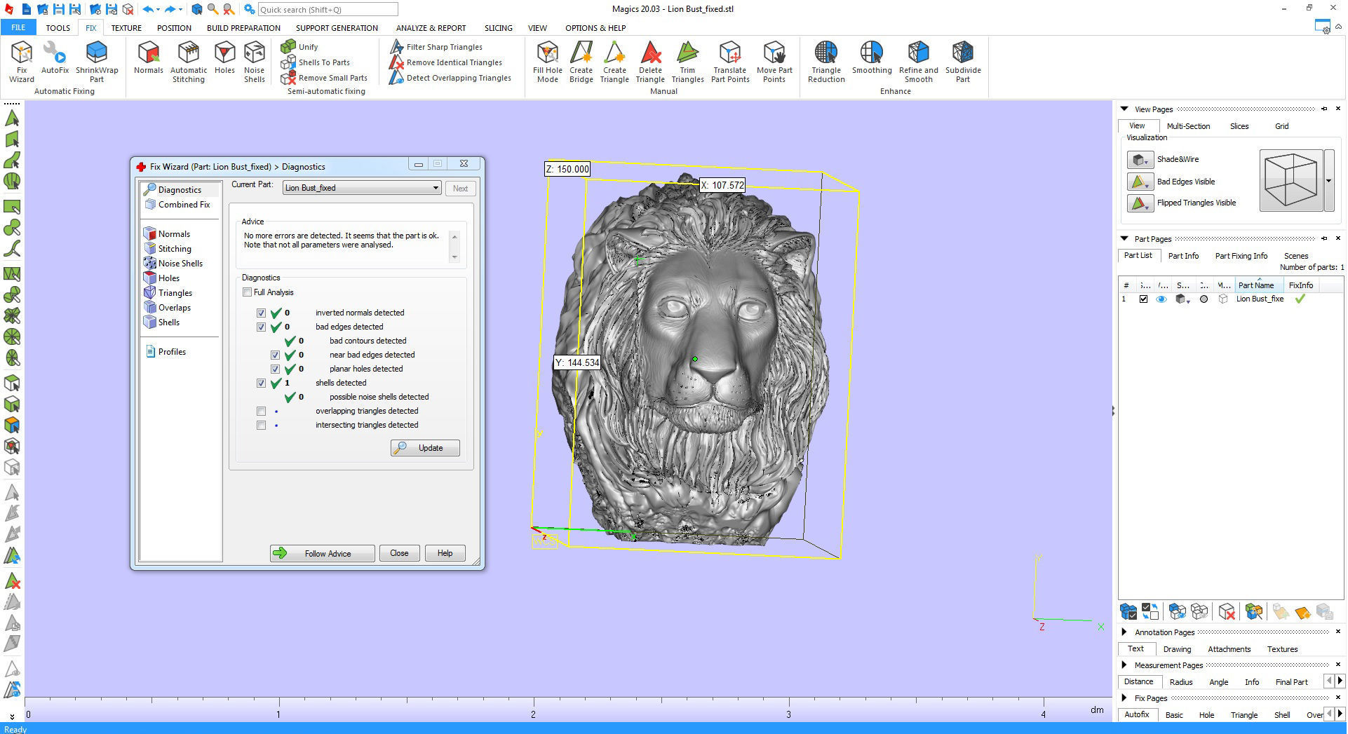 Lion Bust Head -  3D print model 3D print model_5