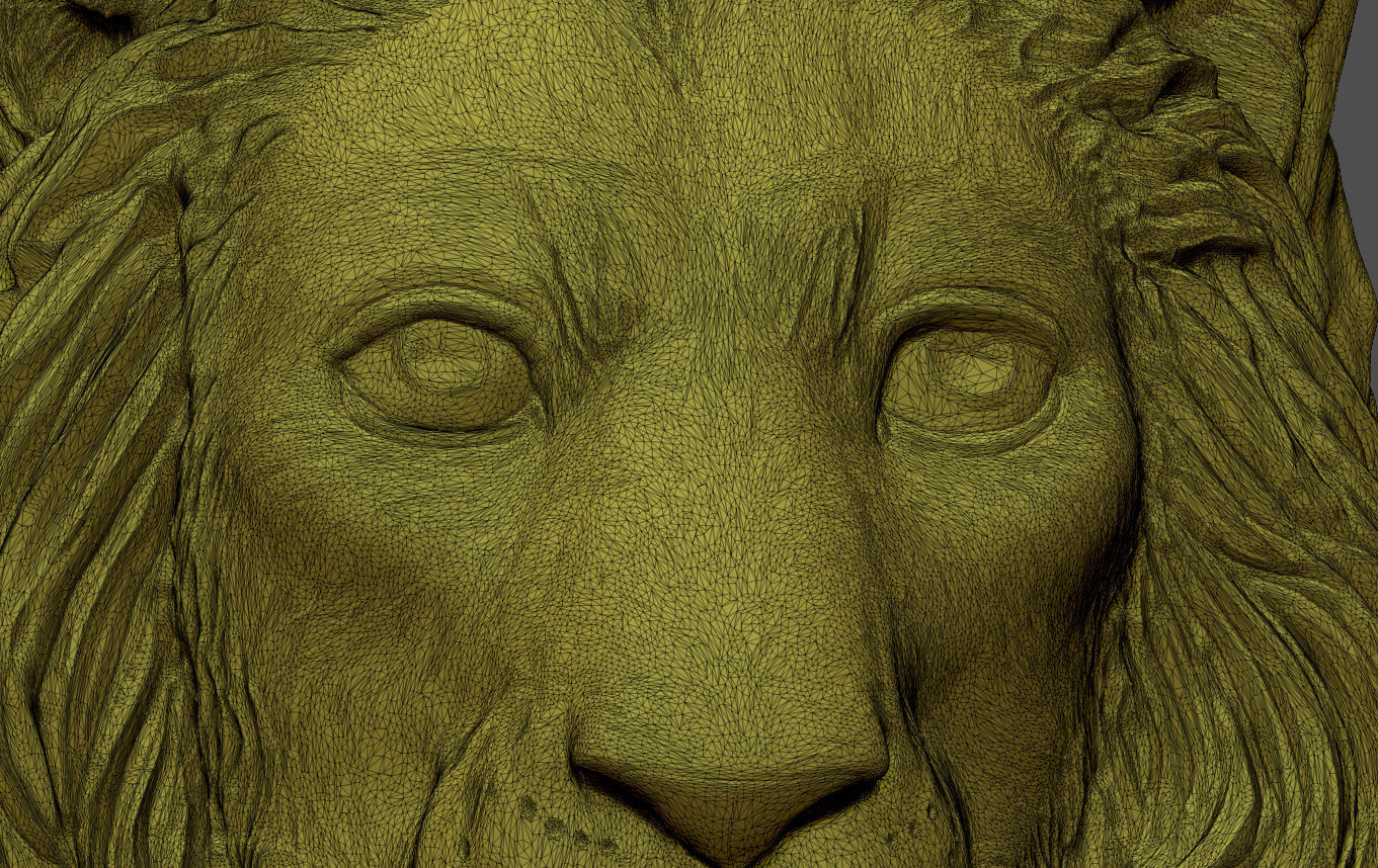 Lion Bust Head -  3D print model 3D print model_4