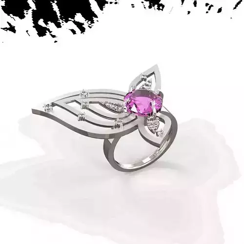 Bright Flowers Ring 3D print model