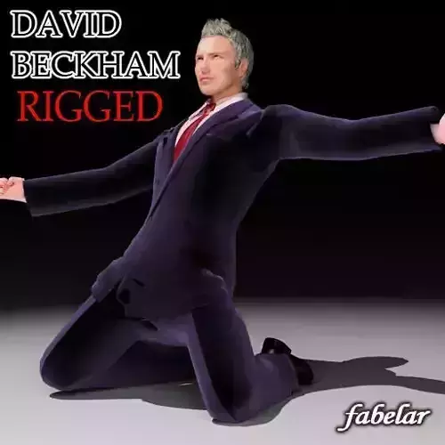 David Beckham Rigged 3D model