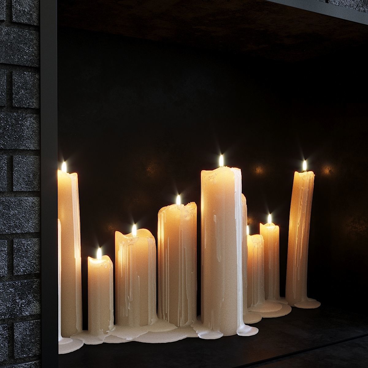 Halloween decor set 3D model_4