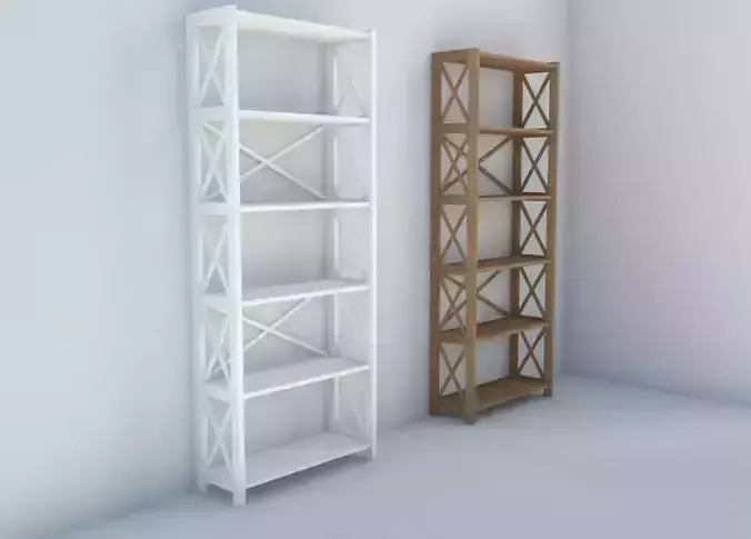 Wooden shelf Free 3D model