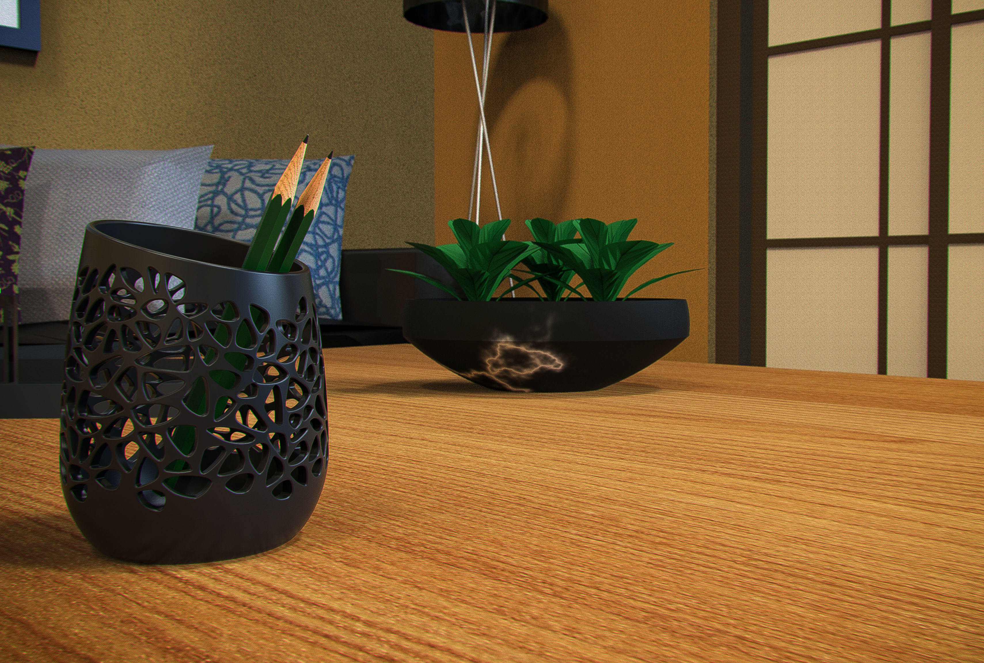 Pen holder Free 3D print model_1