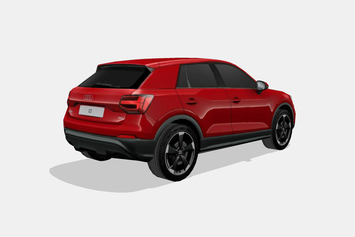 Audi Q2 2017 Low-poly 3D model_2