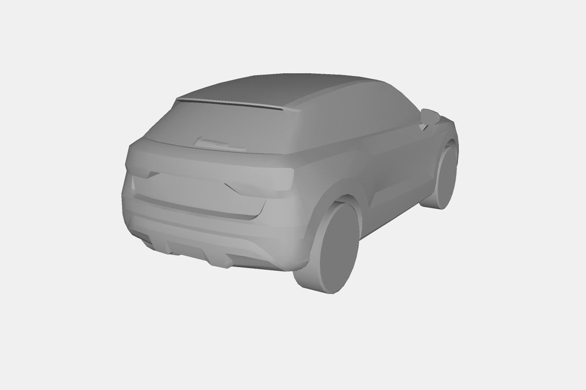 Audi Q2 2017 Low-poly 3D model_21
