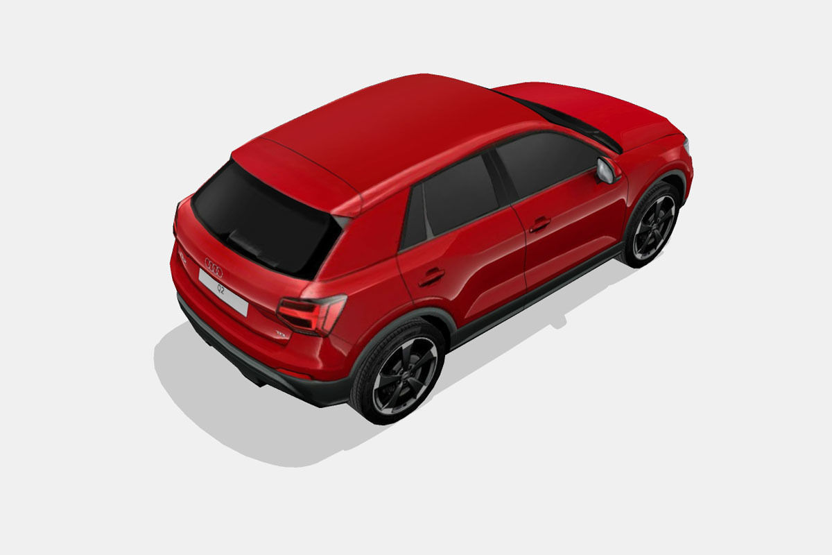 Audi Q2 2017 Low-poly 3D model_12