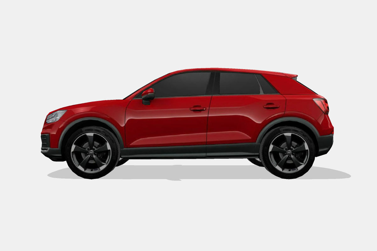 Audi Q2 2017 Low-poly 3D model_6