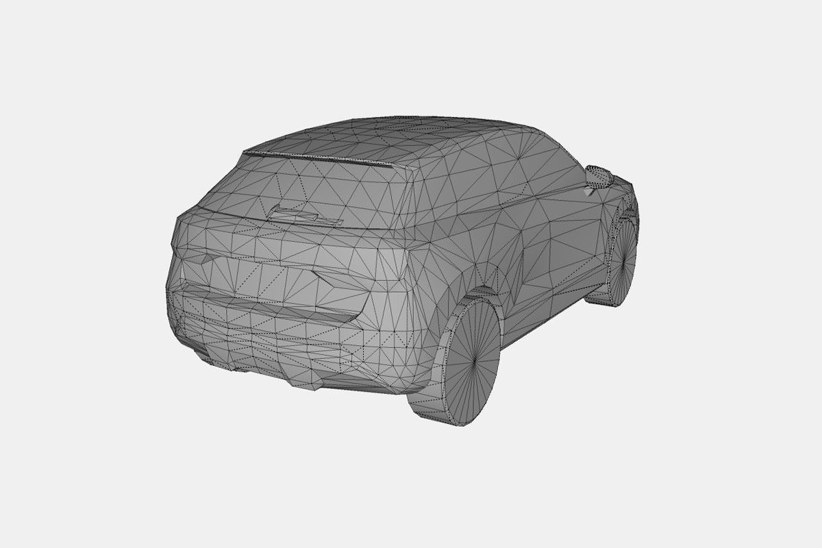 Audi Q2 2017 Low-poly 3D model_19