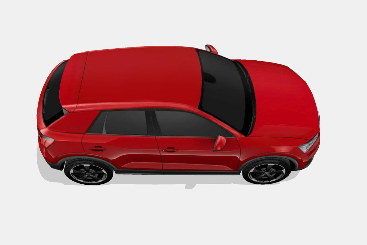 Audi Q2 2017 Low-poly 3D model_13