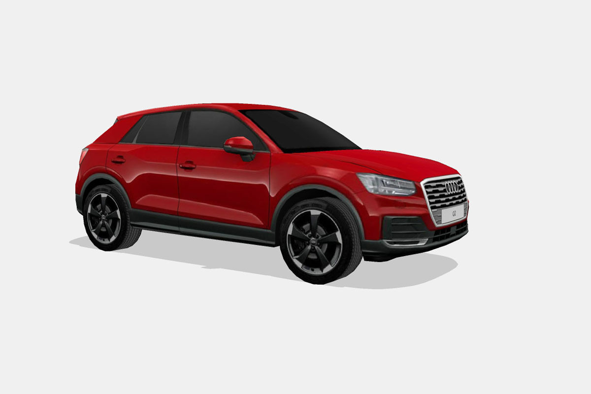 Audi Q2 2017 Low-poly 3D model_15