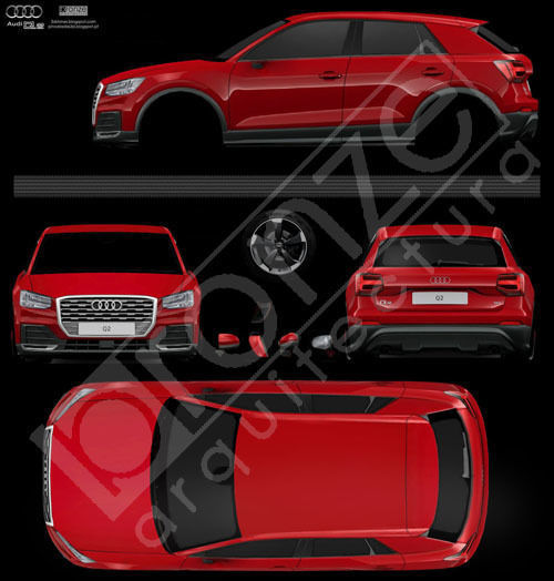 Audi Q2 2017 Low-poly 3D model_22