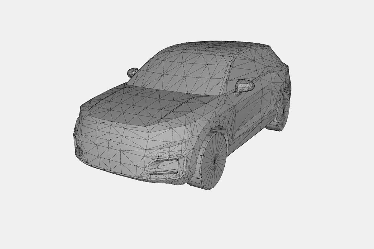 Audi Q2 2017 Low-poly 3D model_18